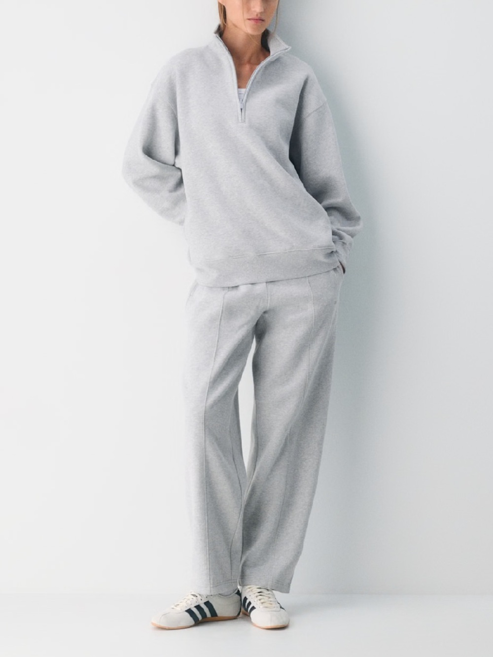 Aritzia Cozy Sweatfleece Boyfriend 1/2 Zip